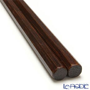 高野竹工 八角箸 燻し煤竹 摺り漆 05508S