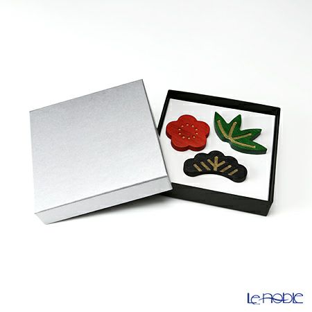 高野竹工 松竹梅 箸置 3個セット