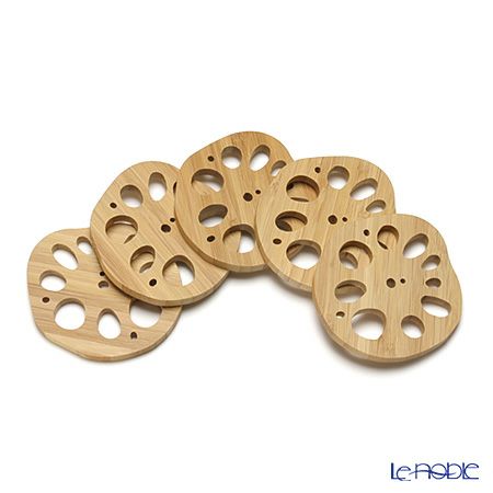 高野竹工 レンコン型コースター 5個セット