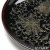 【伝統工芸】輪島塗 菊唐草沈金 銘々皿