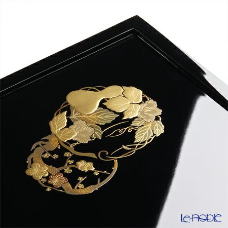 【伝統工芸】輪島塗 花の丸蒔絵 尺四卓上膳