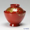 【伝統工芸】輪島塗 花の丸蒔絵 飯椀（朱）