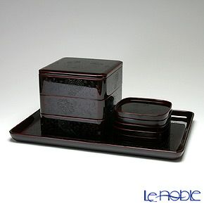 【伝統工芸】輪島塗 宝相華沈金 重箱揃え