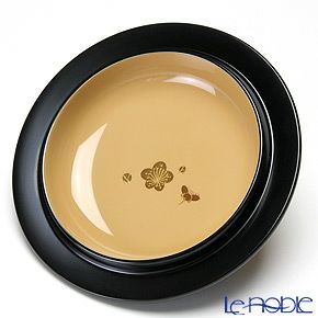 【伝統工芸】輪島塗 花の丸蒔絵 蓋付湯呑 5客組み