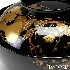 【伝統工芸】輪島塗 花の丸蒔絵 煮物椀 5客組み