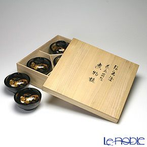 【伝統工芸】輪島塗 花の丸蒔絵 煮物椀 5客組み