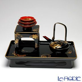 【伝統工芸】輪島塗 花の丸蒔絵 三つ組屠蘇器