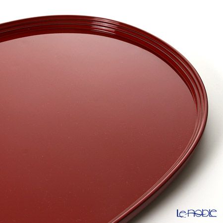 【伝統工芸】輪島塗 お盆（トレイ） 赤無地