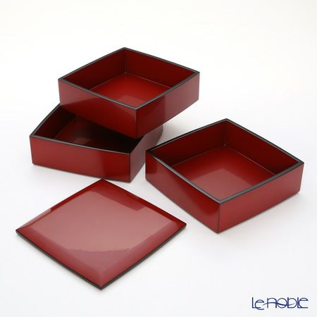 【伝統工芸】輪島塗 たまり朱 5.5三段重