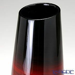 【伝統工芸】輪島塗 花器 口切（黒に赤帯）
