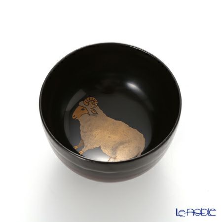 【伝統工芸】輪島塗 ぐい呑 漆絵 ひつじ 蒔絵師 坂口政昭氏作