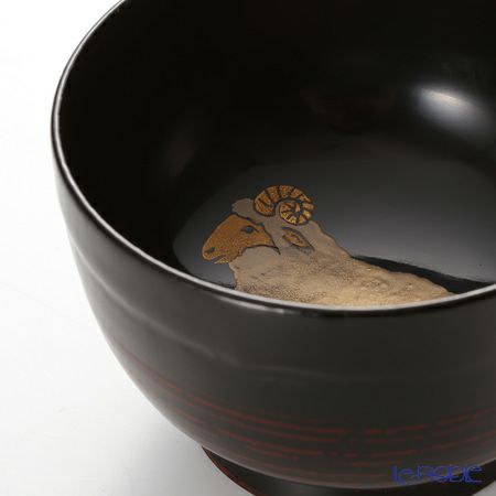 【伝統工芸】輪島塗 ぐい呑 漆絵 ひつじ 蒔絵師 坂口政昭氏作