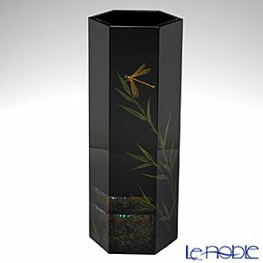 伝統工芸】輪島塗 糸とんぼ蒔絵 六角花器 | ブランド洋食器専門店ル