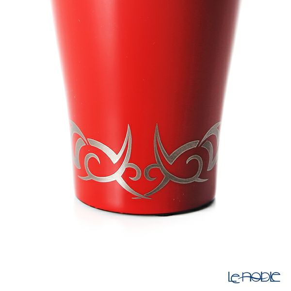 【伝統工芸】輪島塗 ビアカップ トライバル 赤 蒔絵師：松田良輝（号 良輝）