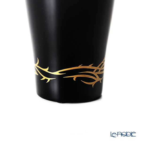 【伝統工芸】輪島塗 ビアカップ トライバル 黒 蒔絵師：松田良輝（号 良輝）