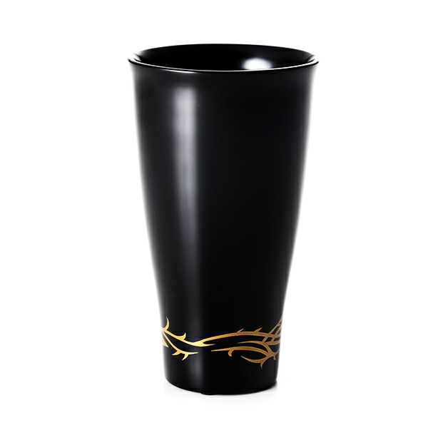 【伝統工芸】輪島塗 ビアカップ トライバル 黒 蒔絵師：松田良輝（号 良輝）