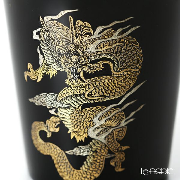 【伝統工芸】輪島塗 沈金 フリーカップ 龍 黒 沈金師：前古考人