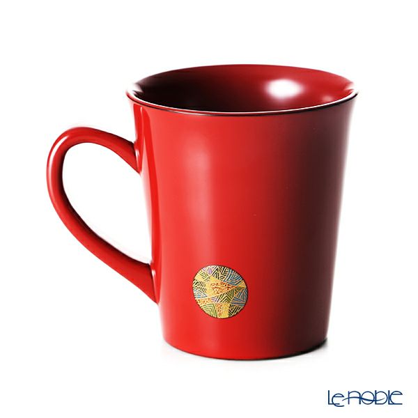 【伝統工芸】輪島塗 マグカップ ネコ 赤 蒔絵師：田中貴司