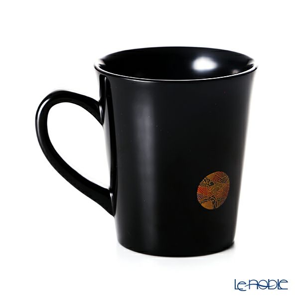 【伝統工芸】輪島塗 マグカップ ネコ 黒 蒔絵師：田中貴司