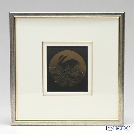 【伝統工芸】輪島塗 漆芸額 干支 卯（うさぎ） 蒔絵師 坂口政昭氏作