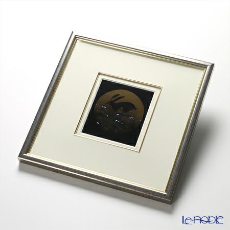 【伝統工芸】輪島塗 漆芸額 干支 卯（うさぎ） 蒔絵師 坂口政昭氏作