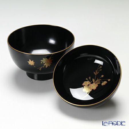 【伝統工芸】輪島塗 夫婦碗 春秋 2客組み