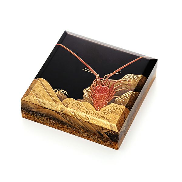 【1点物】【伝統工芸】輪島塗 茶道具 香合 こうごう 海老 蒔絵師：代田和哉