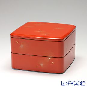 【伝統工芸】輪島塗 二段重 飛花沈金