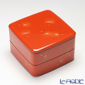 【伝統工芸】輪島塗 二段重 飛花沈金