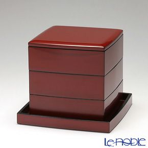 【伝統工芸】輪島塗 三段重 銀朱