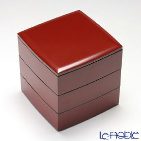 【伝統工芸】輪島塗 三段重 銀朱