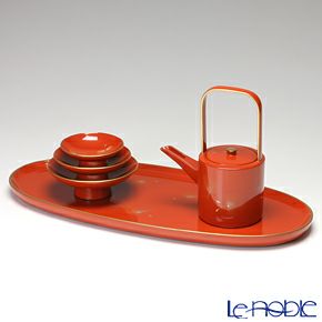 【伝統工芸】輪島塗 小判型屠蘇器 飛花沈金