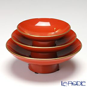 【伝統工芸】輪島塗 小判型屠蘇器 飛花沈金