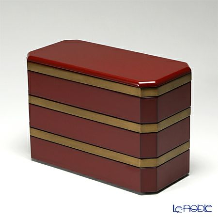 【伝統工芸】輪島塗 長手多用重 銀朱