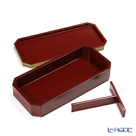 【伝統工芸】輪島塗 長手多用重 銀朱