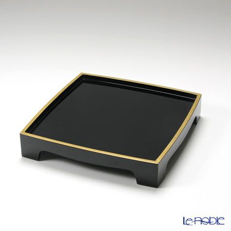 【伝統工芸】輪島塗 山水蒔絵 三段重 盆付