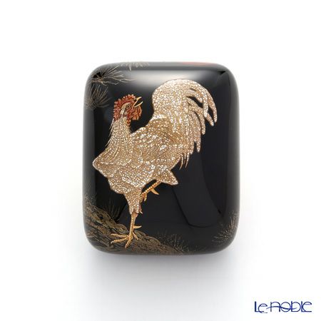 【伝統工芸】輪島塗 香合／小物入れ にわとり 代田和哉氏作