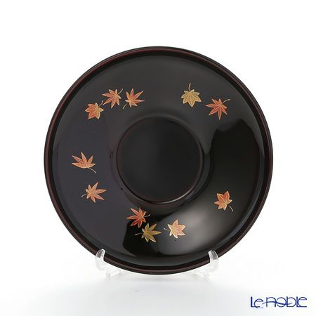 【伝統工芸】輪島塗 茶托 5客揃 小花 坂口政昭氏作