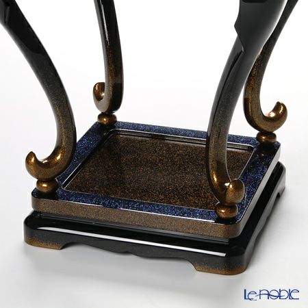 【伝統工芸】輪島塗 高卓 花鳥の図 山下満氏作