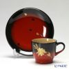 【伝統工芸】輪島塗 コーヒーカップ＆ソーサー＆スプーン 曙桜 坂口政昭氏作