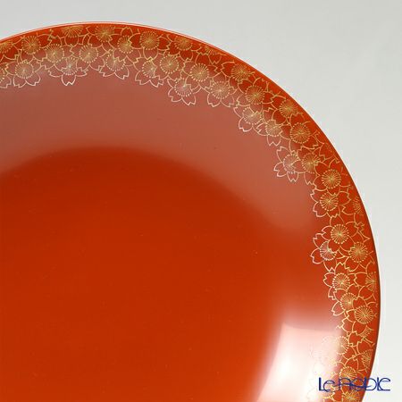 【伝統工芸】輪島塗 9寸菓子鉢 桜 福久勝利氏作