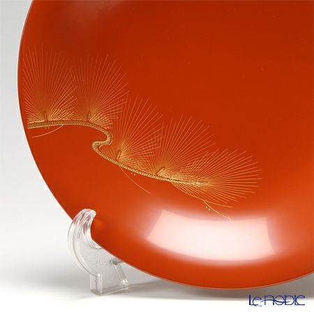 【伝統工芸】輪島塗 9寸菓子鉢 松 福久勝利氏作