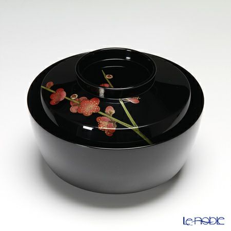 【伝統工芸】輪島塗 煮物椀 5客揃草花絵変わり 坂口政昭氏作