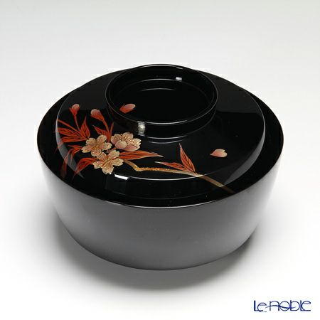 【伝統工芸】輪島塗 煮物椀 5客揃草花絵変わり 坂口政昭氏作