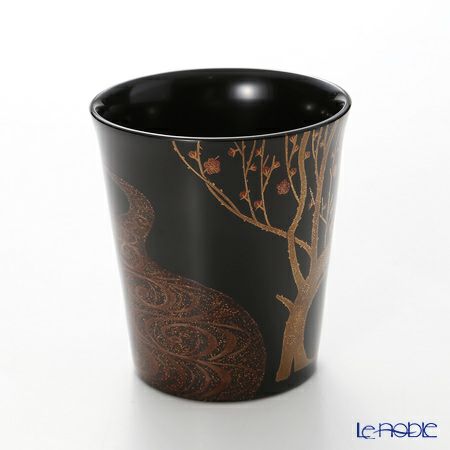 【伝統工芸】輪島塗 フリーカップ 紅白梅 稲舟 赤黒 ペア