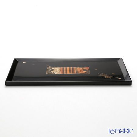 【伝統工芸】輪島塗 点心盆 春秋蒔絵 坂口政昭氏作