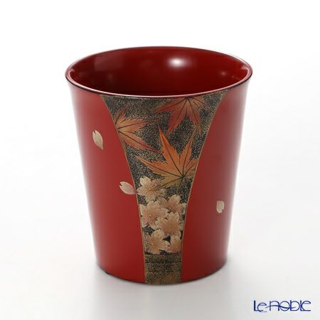 【伝統工芸】輪島塗 フリーカップ 春秋 蒔絵師 坂口政昭氏作 ペア