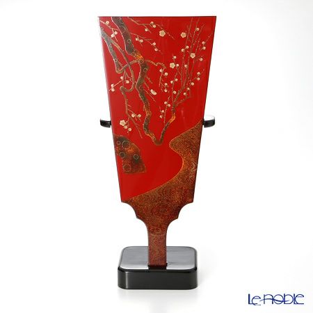 【伝統工芸】輪島塗 飾り羽子板 光琳梅 稲舟