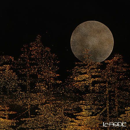 【伝統工芸】輪島塗 飾皿 ふくろう 代田和哉氏作