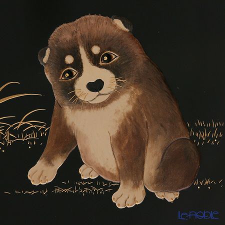 【伝統工芸】輪島塗 尺3飾皿 干支 戌 代田和哉氏作